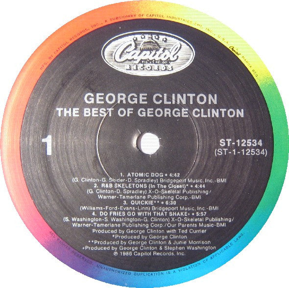 Image of Label Cover of LP - VG+/VG+ - GEORGE CLINTON, The Best Of George Clinton (Capitol Records ; ST-12534, US 1986), Sleeve still in shrink!, - 2716269C