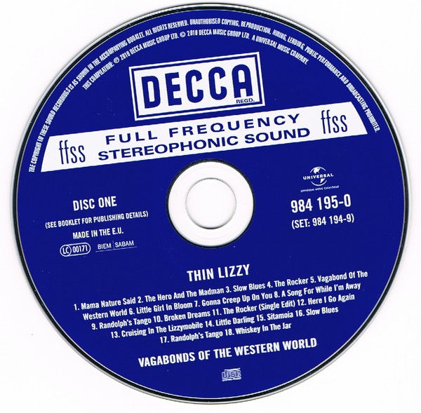 Image of Label Cover of 2xCD - EX/M - THIN LIZZY, Vagabonds Of The Western World (Decca; 984 194-9, Europe 2010 Reissue, Double Digipak, Booklet, Deluxe Edition), Still SEALED In Shrinkwrap, - 2116386C
