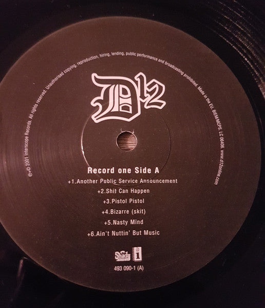 Image of Label Cover of 2xLP - VG/G+ - D12, Devils Night (Shady Records; 493 080-1, Europe 2001, Picture Sleeve, Insert), Several lighrt marks, but none that can be felt. Edgewear to sleeve., - 4326016E