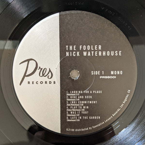 Image of Label Cover of LP - EX/EX - NICK WATERHOUSE, The Fooler (Pres Records; PRS8001, US 2023, Insert), Opened Instore, The Fooler is the sixth album from Nick Waterhouse and his last album, 2021 s Promenade Blue was a real find and musical highlight for this reviewer. Recorded in just a few days with Mark Neill who is perhaps best known for earning a Grammy for his work on The Black Key s album Brothers the album sees Nick once again combining rhythm and blues, garage rock, radio soul and mor