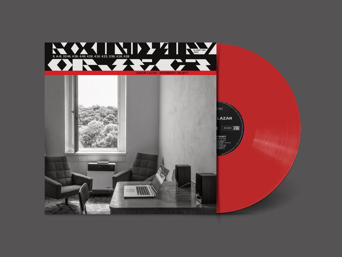 Image of Back Cover of LP - VG+/VG+ - GABOR LAZAR, Boundary Object (Planet Mu; ZIQ442, UK 2022, Red Vinyl), Still In Opened Shrinkwrap, - 2526477E
