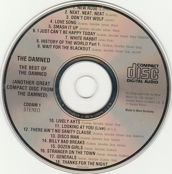 Image of Label Cover of CD - EX/VG+ - THE DAMNED, The Best Of The Damned (Another Great CD From The Damned) (Ace ; CDDAM 1, UK 2023 Reissue, Jewel Case), , - 4216583C