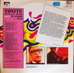 Image of Back Cover of 3815111C: LP - VARIOUS INCLUDING PINK FLOYD, Tonite Let's All Make Love In London... Plus (See For Miles; SEEG 258, UK 1990, Gatefold) VG/VG+