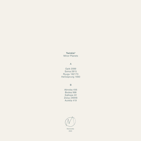 Image of Back Cover of LP - VG+/EX - TWINKLE , Minor Planets (Marionette; Marionette14, UK 2020, Inner, 180 Gram Vinyl), shrinkwraOpened instore, still in p. , - 0445188S