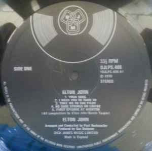Image of Label Cover of LP - VG/VG - ELTON JOHN, Elton John (DJM Records; DJLPS 406, UK 1973, Matte Gatefold , Tranco Pressing. Purple When Held To Light.), , - 3226113E