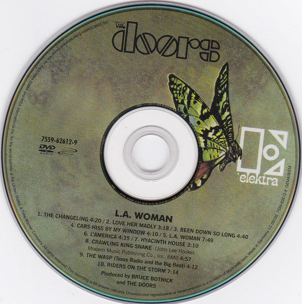Image of Label Cover of CD - VG/VG - THE DOORS, L.A. Woman (Elektra ; 7559-62612-9, Europe 2000 Reissue, Super Jewel case, DVD-Audio, Multichannel, Remastered), , - 3936220E
