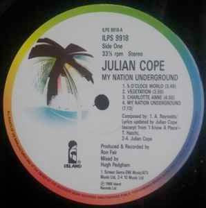 Image of Label Cover of LP - VG/G+ - JULIAN COPE, My Nation Underground (Island Records; ILPS 9918, UK 1988, Inner), Light Marks only., - 2016108C