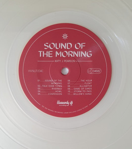 Image of Label Cover of LP - VG+/VG+ - KATY J PEARSON, Sound Of The Morning (Heavenly; HVNLP204C, UK 2022, Pasteback Sleeve, Inner, Poster, Clear Vinyl), Still In Opened Shrinkwrap With Hype Sticker, - 3446349S