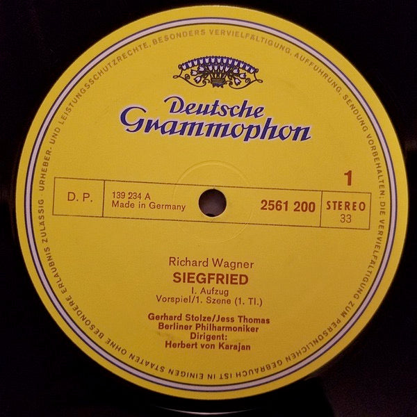 Image of Label Cover of 19xLP - VG+/VG+ - HERBERT VON KARAJAN, BERLINER PHILHARMONIKER, Wagner: Der Ring Des Nibelungen (Gesamtausgabe) (Deutsche Grammophon; 2720 051, Germany , Box Set, Book), Great Condition Throughout, - 3026060E