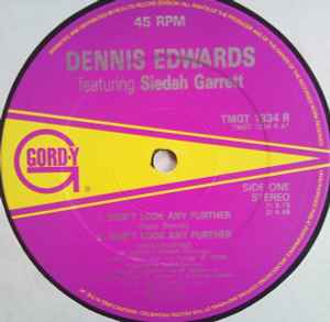 Image of Label Cover of 12" - VG/VG+ - DENNIS EDWARDS, Don't Look Any Further (Extended Versions) (Gordy; TMGT 1334 R, UK 1987, Picture sleeve), , - 2926015E