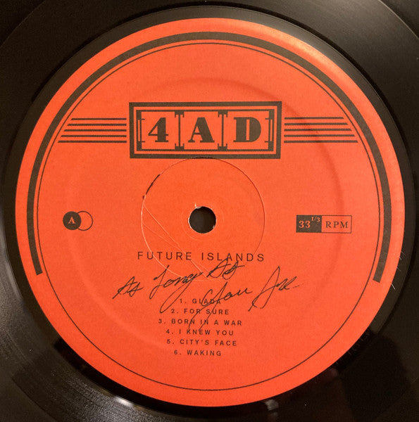 Image of Label Cover of 4825061E: LP - FUTURE ISLANDS, As Long As You Are (4AD ; 4AD0270LP, USA & Europe 2020, Inner) Strong VG+ EX/VG+