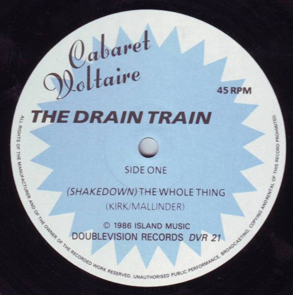 Image of Label Cover of 2x12" - VG/G+ - CABARET VOLTAIRE, The Drain Train (Doublevision; DVR 21, UK 1986, Picture Sleeve, Inner), Light Marks only., - 1716460C