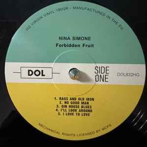 Image of Label Cover of LP - NEW/NEW - NINA SIMONE, Forbidden Fruit (DOL; DOL832HG, Europe 2022 Reissue, Gatefold, 180 Gram Vinyl.), , - 1236172E