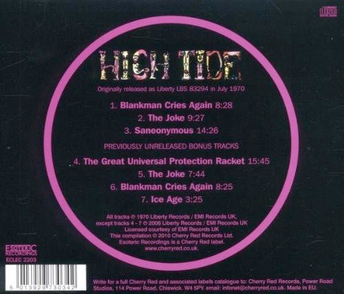 Image of Back Cover of CD - VG+/VG - HIGH TIDE, High Tide (Esoteric Recordings; ECLEC 2203, UK 2010 Reissue, Jewel Case), , - 4436055E