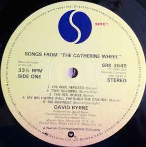 Image of Label Cover of LP - VG/VG+ - DAVID BYRNE, Songs From "The Catherine Wheel" (Sire; SRK 3645, UK 1981, Inner, West Drayton Pressing), Edge wear., - 3716219C