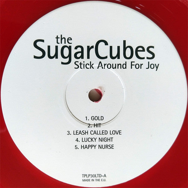 Image of Label Cover of 4245246S: LP - THE SUGARCUBES, Stick Around For Joy (One Little Independent; tplp30ltd, UK 2022 Reissue, Red Vinyl, Ltd to 1000) No Obi, Corner crease VG/VG+