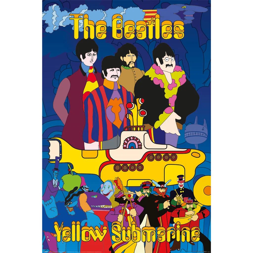 Image of Front Cover of 3355098S: Accessories - THE BEATLES, Yellow Submarine Poster (61 x 91.5cm; , ) NEW/NEW