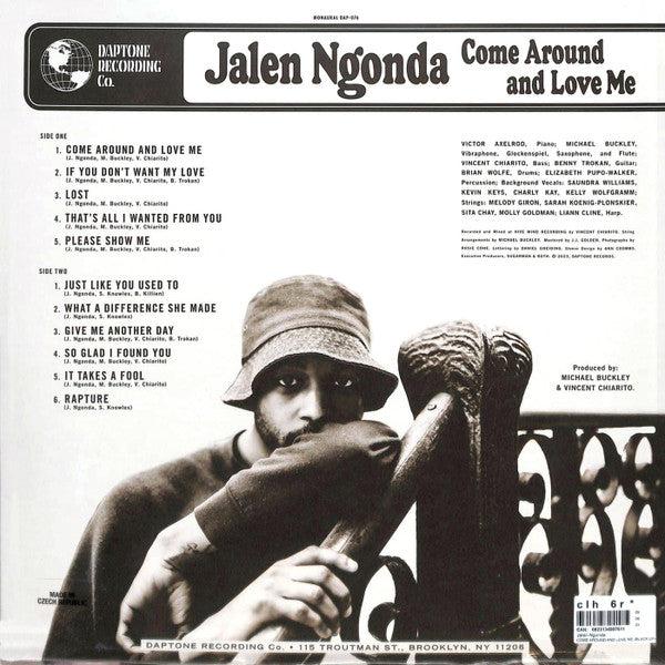 Image of Back Cover of LP - NEW/NEW - JALEN NGONDA, Come Around And Love Me (Daptone Records; DAP-076, Worldwide 2023, Black Vinyl. Download Code), , - 3356128S