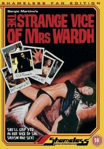 Image of Front Cover of 1035031E: Blu-Ray - SERGIO MARTINO, The Strange Vice of Mrs. Wardh (Shameless; SHAM030, UK 2011) VG+/VG+