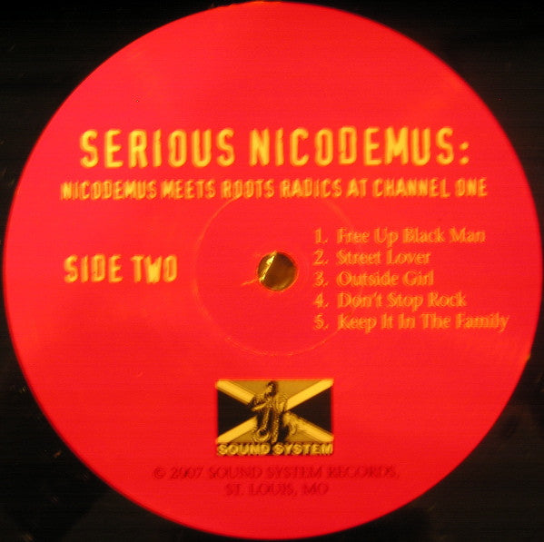 Image of Label Cover of 3214287C: LP - NICODEMUS, Serious Nicodemus : Nicodemus Meets Roots Radics At Channel One Volume Two (Sound System Records; , US 2007) EX/VG+