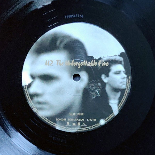 Image of Label Cover of 4925131E: LP - U2, The Unforgettable Fire (Mercury; 1792416, Worldwide 2009 Reissue, Booklet and Inner, 16 Page Booklet) Strong VG EX/VG