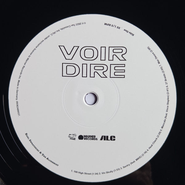 Image of Label Cover of LP - NEW/NEW - EARL SWEATSHIRT & THE ALCHEMIST, Voir Dire (Warner Bros; , Europe 2024, Insert), , - 2716300C