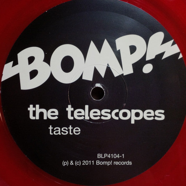 Image of Label Cover of LP - VG+/VG+ - THE TELESCOPES, Taste (BOMP!; BLP4104-1, US 2011, Red Clear Vinyl), , - 1046176S