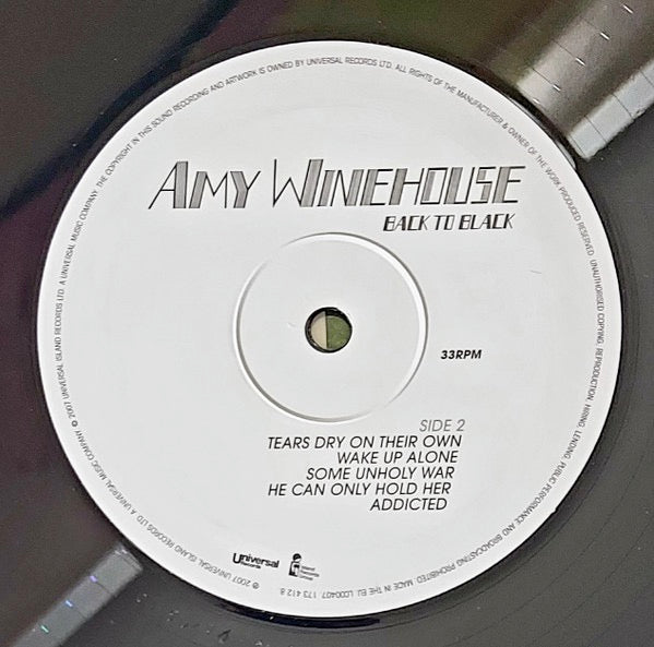 Image of Label Cover of LP - VG+/VG+ - AMY WINEHOUSE, Back To Black (Universal Records; 173 412 8, Europe 2022 Reissue, Inner), , - 1016339C