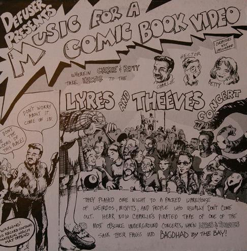 Image of Front Cover of LP - VG+/VG+ - DEFUSER, Music For A Comic Book Video (Not On Label (Defuser Self-Release); none, US 1985, Gatefold, Inner), Paper scuffs. Corner bump, light edge wear. Seam split to inner., - 3946366S