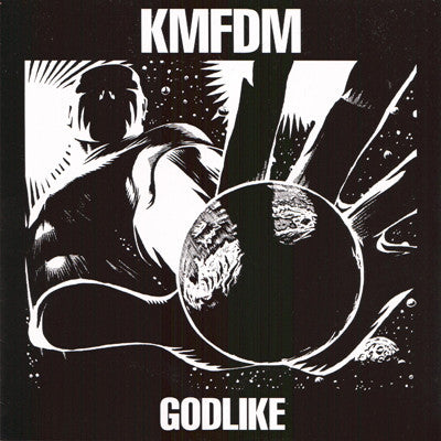 Image of Front Cover of 1524563E: 7" - KMFDM, Godlike / Friede (KMFDM Records ; KMFDM009, US 2008 Reissue, Picture Sleeve, White Vinyl, Limited Edition of 250) Looks Unplayed  EX/EX