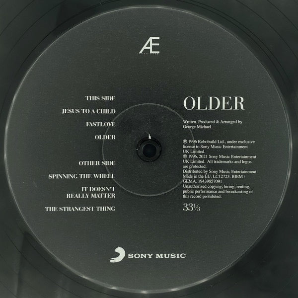 Image of Label Cover of 2xLP - EX/EX - GEORGE MICHAEL, Older (Sony Music; 19439857091/B, Europe 2022 Reissue, Gatefold, 2 Inners, 180 Gram Black Vinyl), Still in hype stickered shrinkwrap., - 4116335C