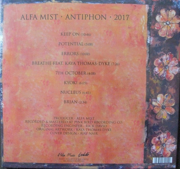 Image of Back Cover of 2xLP - NEW/NEW - ALFA MIST, Antiphon (Sekito; SEKITO4V, UK 2021, Gatefold), , - 2916323C