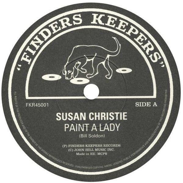 Image of Label Cover of 7" - VG+/VG - SUSAN CHRISTIE, Paint A Lady / Ghost Riders In The Sky (Finders Keepers; FKR45-001, UK 2006, Card sleeve), , - 3056011S