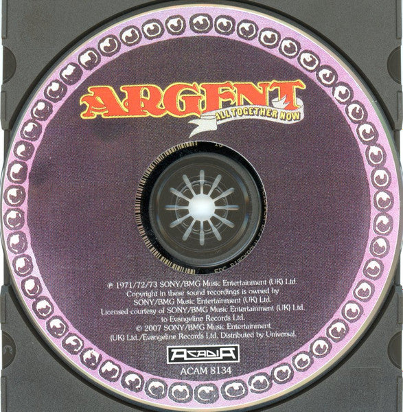 Image of Label Cover of 1934247S: CD - ARGENT, All Together Now (Acadia; ACAM 8134, UK 2007, Jewel Case) VG+/VG+