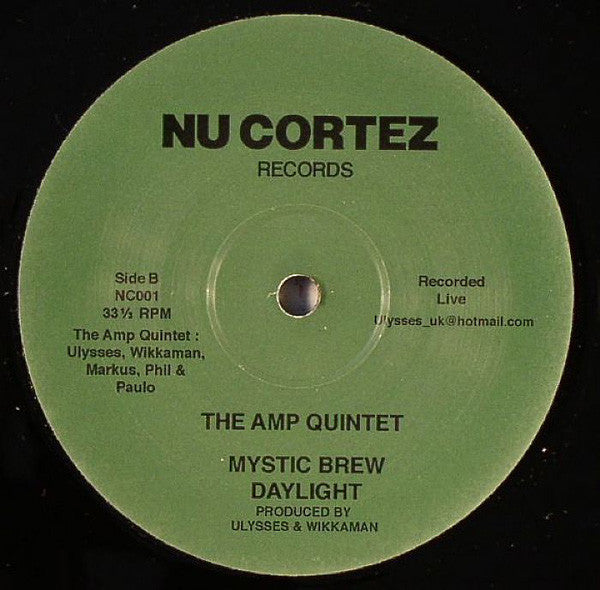 Image of Back Cover of 5025436E: 12" - THE AMP QUINTET, Seven Minutes Of Funk (Nu Cortez Records; NC 001, UK 2004, Plain Sleeve) /VG+