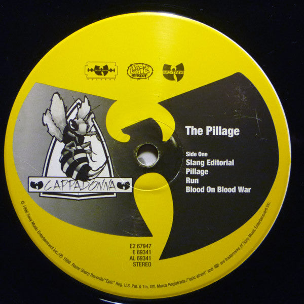Image of Label Cover of 2xLP - F/G+ - CAPPADONNA, The Pillage (Razor Sharp Records; E2 67947, US 1998, Picture Sleeve, 2 Inners), Lots of hairlines and light marks on vinyl, plays VG. Sleeve missing one corner and has seam split. Inner sleeves also have seam split., - 3246199S