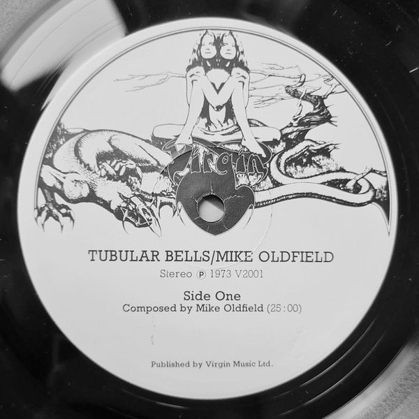 Image of Label Cover of LP - VG+/VG+ - MIKE OLDFIELD, Tubular Bells (Virgin B&W Drawing (1st Press); V2001, UK 1973, Laminated Sleeve, Stereo), , - 2426118E