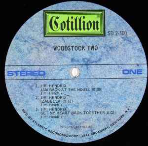 Image of Label Cover of 2xLP - VG/VG - VARIOUS, Woodstock Two (Cotillion; SD 2-400, US 1971 Reissue, Triple Gatefold), , - 1126118E