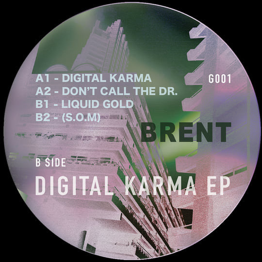 Image of Back Cover of 12" - /VG+ - BRENT, Digital Karma EP (Gradient LDN; G001, UK 2023), , - 1046012S