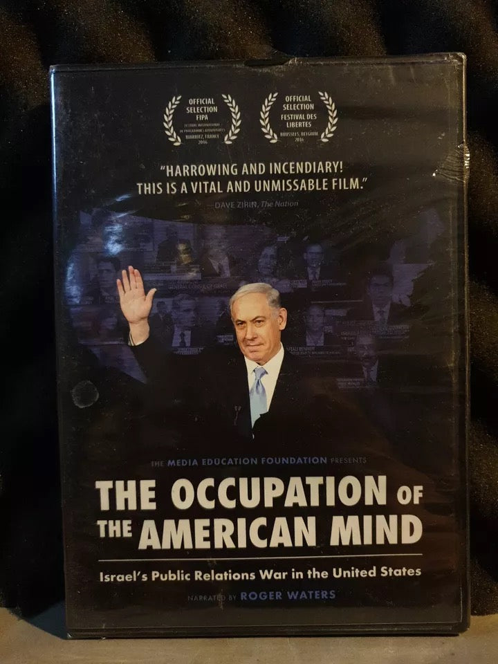 Image of Front Cover of 2434050E: DVD - LORETTA ALPER, JEREMY EARP, The Occupation of The American Mind Israel's Public Relations War (Media Education Foundation; , , introduction by Roger Waters) VG+/VG+