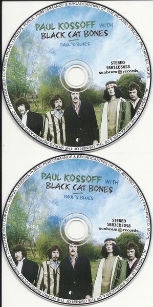 Image of Label Cover of 0316204C: 2xCD - PAUL KOSSOFF WITH BLACK CAT BONES, Paul's Blues (Sunbeam Records; SBR2CD5058, UK 2008) VG+/VG+
