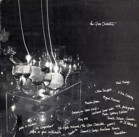 Image of Back Cover of LP - G+/VG - THE GLASS ORCHESTRA, The Glass Orchestra (Music Gallery Editions; MGE 10, Canada 1978, Clear Vinyl), Include booklet. Sleeve has scratches on front, still in great shape. Vinyl has light marks only., - 3246283S