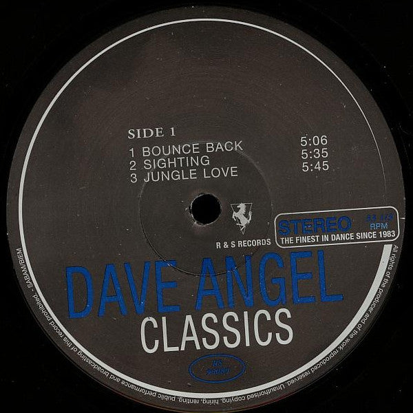 Image of Label Cover of 2xLP - VG/G+ - DAVE ANGEL, Classics (R & S Records; RS 96089, Belgium 1996), A fair few noticeable marks but only light hairlines, plays more like VG, - 2226376E