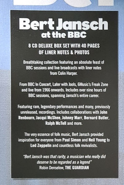 Image of Label Cover of 8xCD - EX/M - BERT JANSCH, At The BBC (Earth ; EARTHCD042, Worldwide 2022, Book Sleeve), SEALED In Stickered Shrinkwrap, - 3215268C