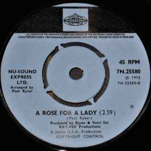 Image of Back Cover of 7" - /VG - NU-SOUND EXPRESS LTD., One More Time, You All/ A Rose For A Lady (Pye International; 7N.25580, UK 1972, Plain sleeve, 4 prong centre), Light marks. Strong VG. Sticker on A side label., - 2726115E