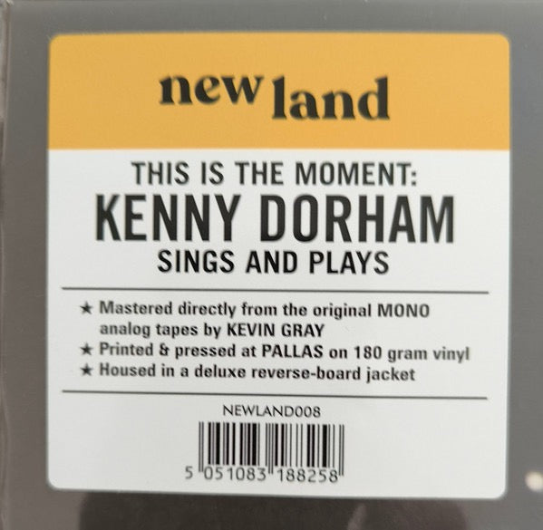 Image of Back Cover of LP - VG+/VG+ - KENNY DORHAM, This Is The Moment - Sings And Plays (New Land; NEWLAND008, UK 2024 Reissue, Stickered Plastic Sleeve, 180 Gram Vinyl), , - 1446016S
