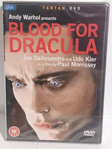 Image of Front Cover of DVD - VG+/EX - PAUL MORRISSEY, Blood For Dracula (Tartan DVD; TDV3667, Europe 2006 Reissue, DVD Case), , - 3436074E