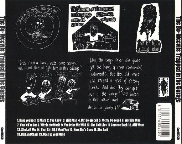 Image of Back Cover of 3534020E: CD - THE BO-WEEVILS, Trapped In The Garage (Corduroy Records; CORD017CD, Australia 1997, Jewel Case) VG+/VG+