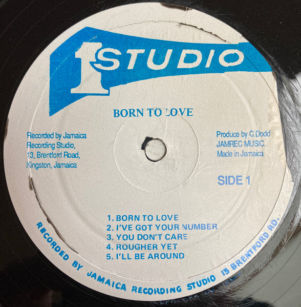 Image of Front Cover of 4024221E: LP - SLIM SMITH, Born To Love (Studio One; , Jamaica 1980s Reissue, Plain Sleeve) Lots of light marks and scuffs, plays above grade. Clean labels, no pic sleeve. /VG