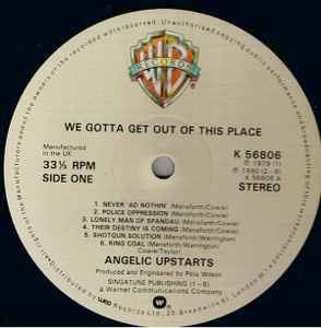 Image of Label Cover of LP - G+/G - ANGELIC UPSTARTS, We Gotta Get Out Of This Place (Warner Bros. Records; K 56806, UK 1980), Lots of fine hairline marks, Sleeve intact but worn edges and lots of little pinches to edges., - 3416329C